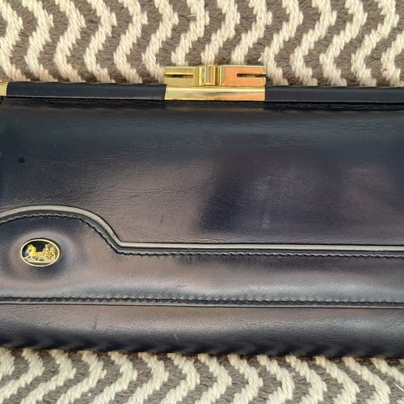 Women’s Blue Leather Wallet By Noblesse Navy Genuine Leather Coin Card Holder - Picture 9 of 10